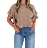 Ee:Some - Morning Brew Waffle Knit Top