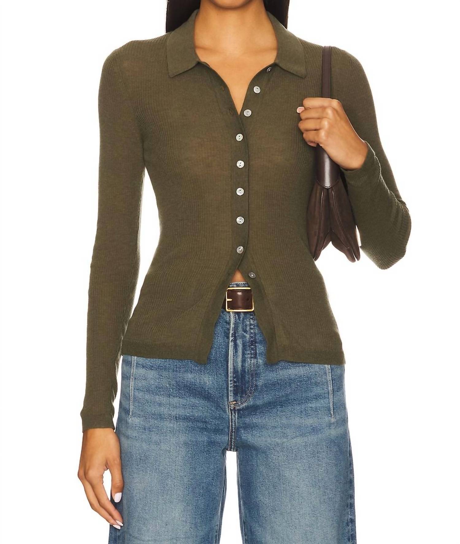 PISTOLA Korey Top in sequoia - women's long sleeve top