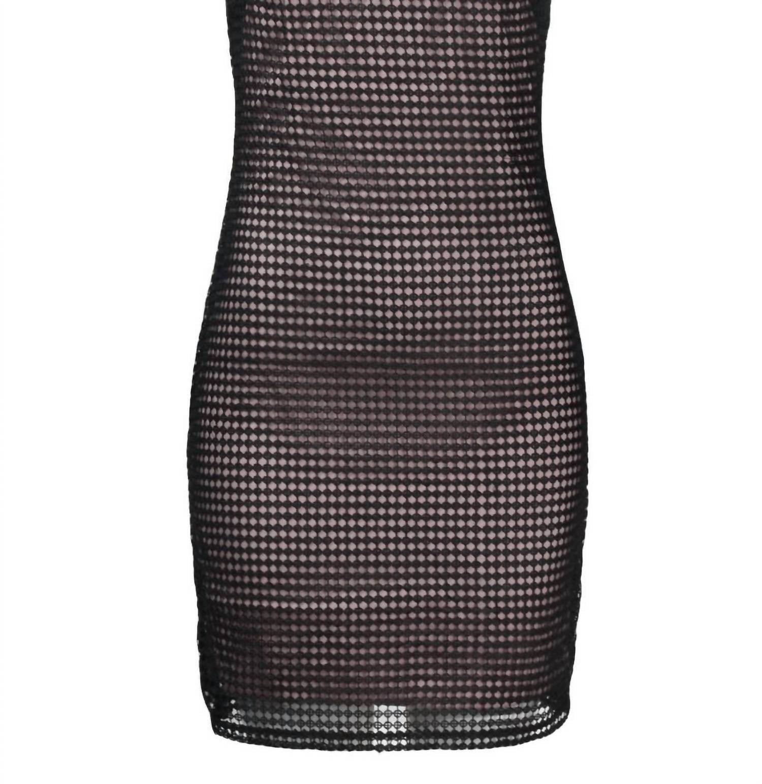 Aidan Mattox - Sleeveless Illusion Neck Lace Dress