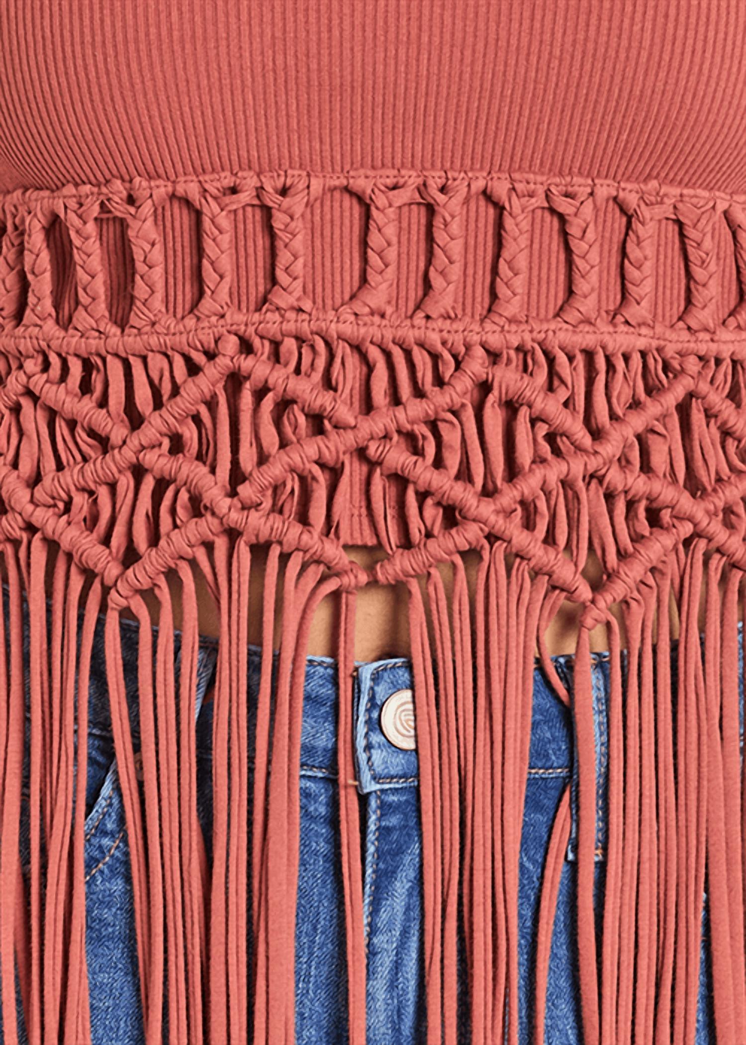 Rock & Roll Denim - Macrame Tank Top