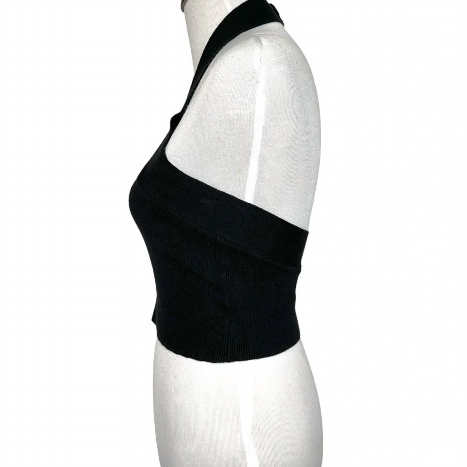 Monrow - Ribbed Sweater Knit Halter Tank Top