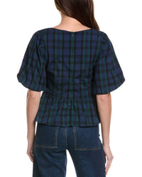 Sail To Sable - Puff Sleeve Peplum Top
