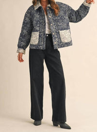 Mint - Bandana Quilted Jacket