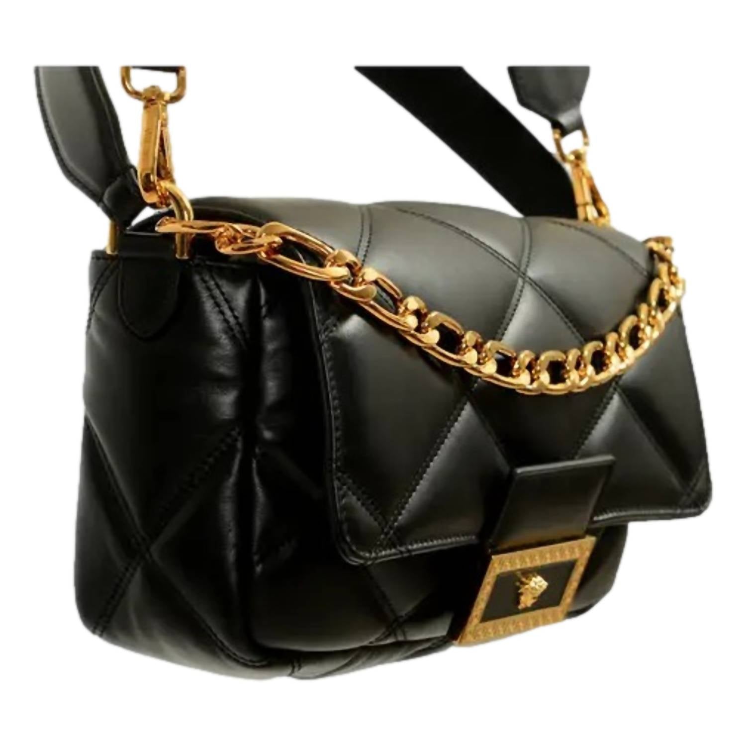 Versace - Women's La Medusa Chain Quilted Calfskin Leather Crossbody Bag