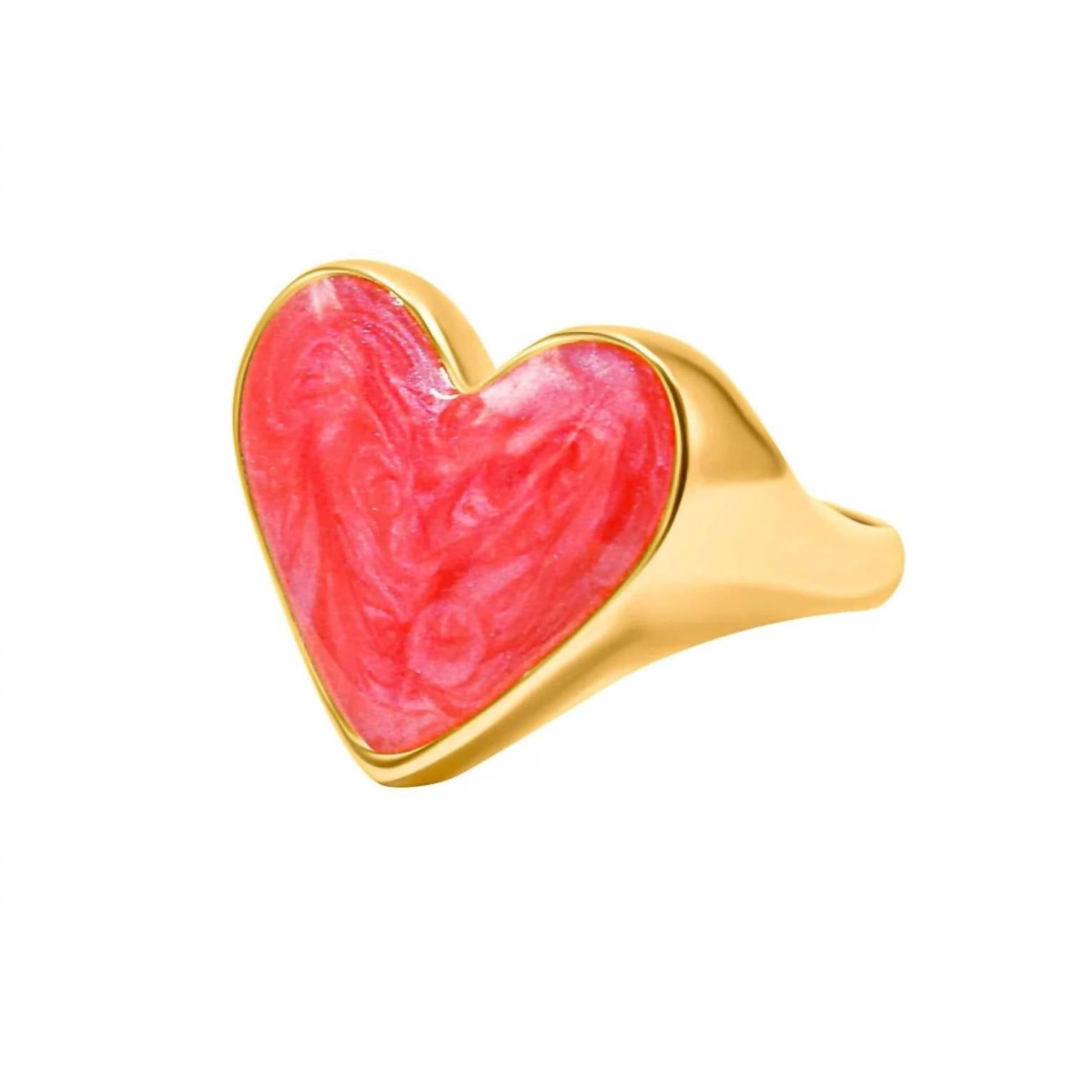 The Crowns - Women's Jade Heart Ring