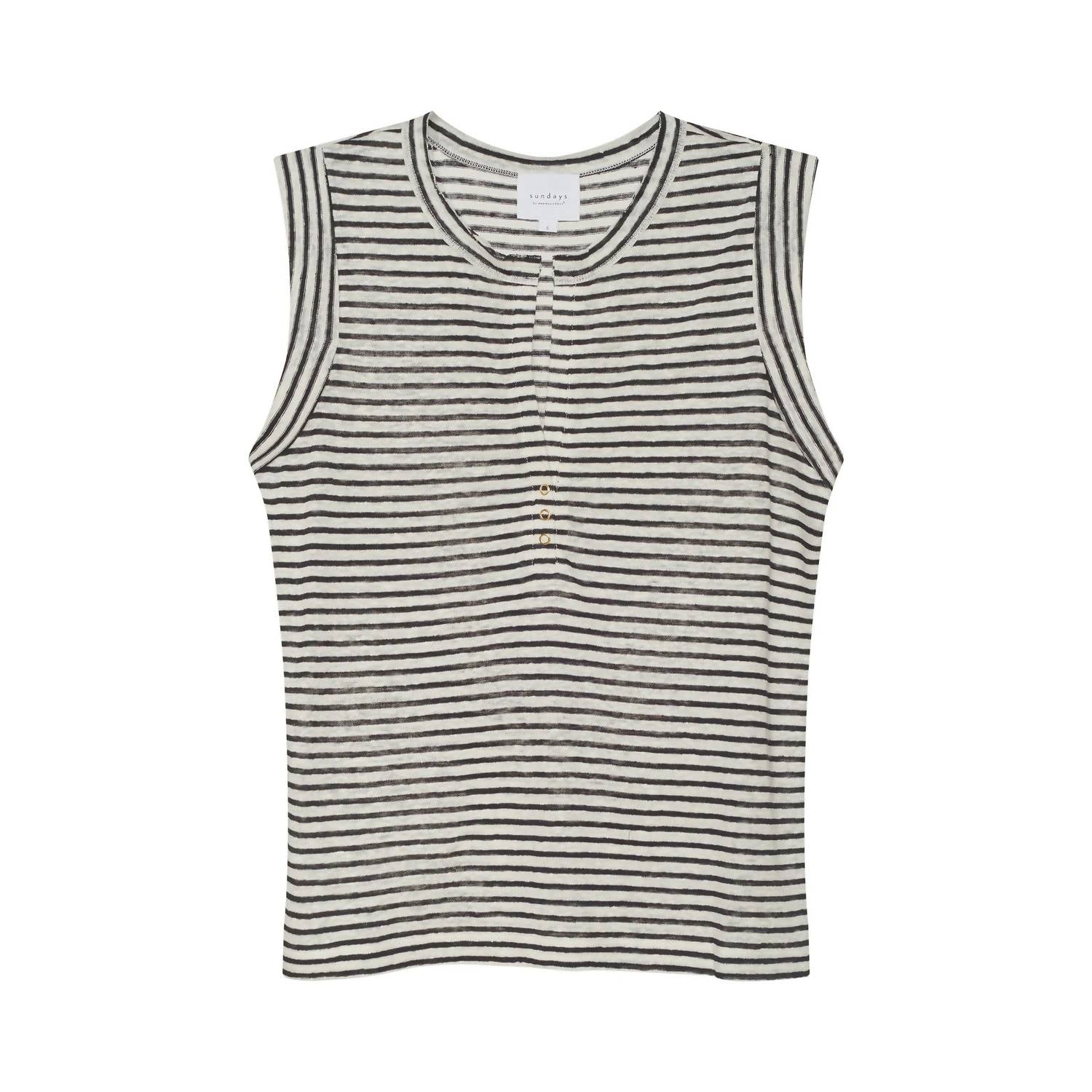 Sundays - Stripe Linen Sky Tee