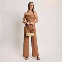 Moda Luxe - Straw Shoulder Barrel Bag