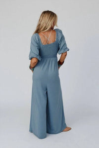 Three Bird Nest - Smocked Wide Leg Jumpsuit