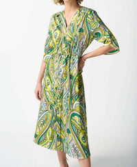 Joseph Ribkoff - Paisley Print Shirt Dress