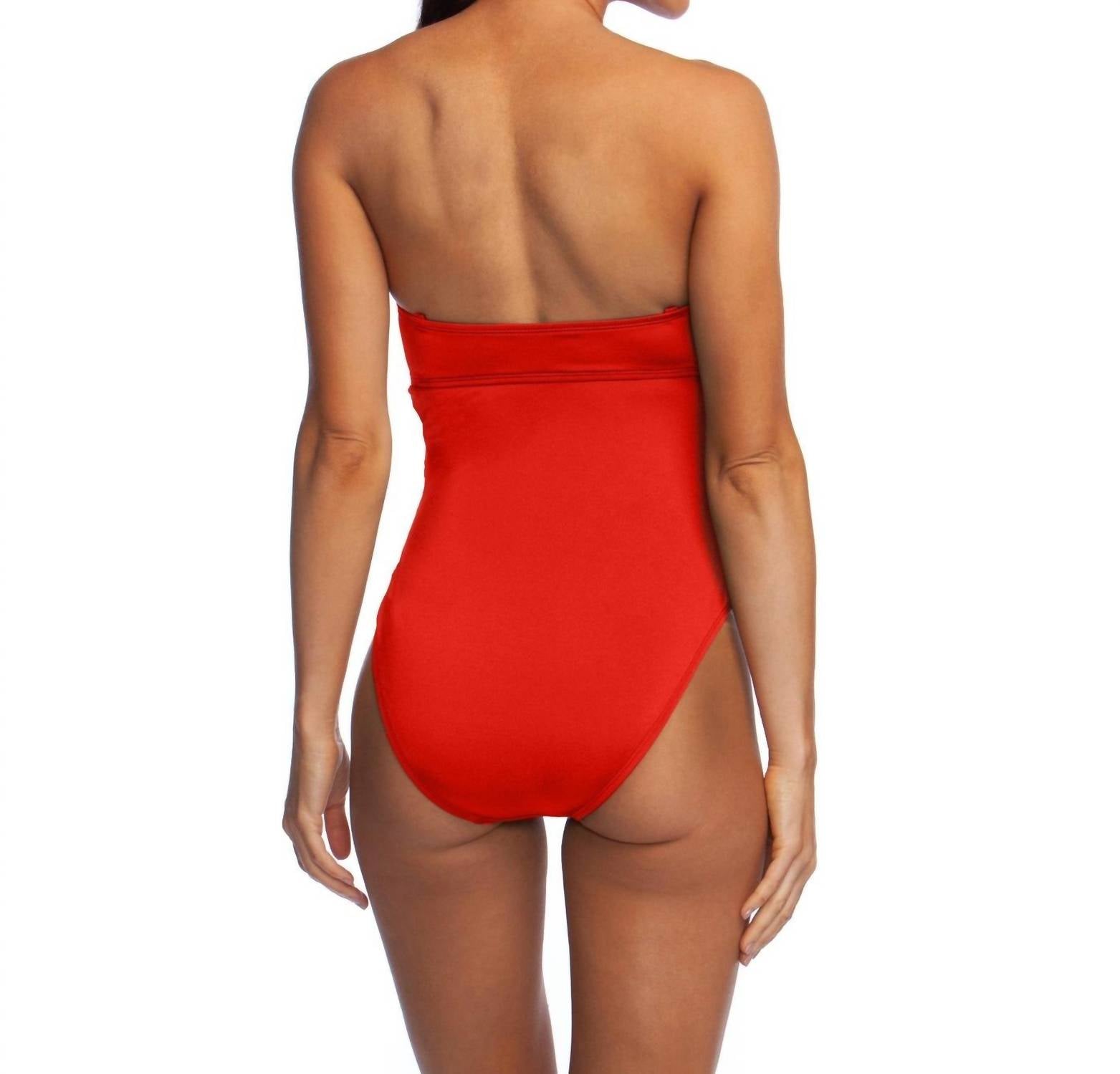 Kenneth Cole - New York Attitude Cut Out Bandeau One Piece Swimsuit