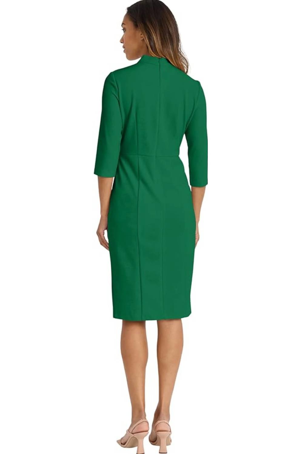 Donna Morgan - Quarter Sleeve Twisted Neck Sheath Dress