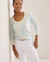 Tommy Bahama - Ashby Isles Paradiso Petals 3/4 Sleeve T-shirt
