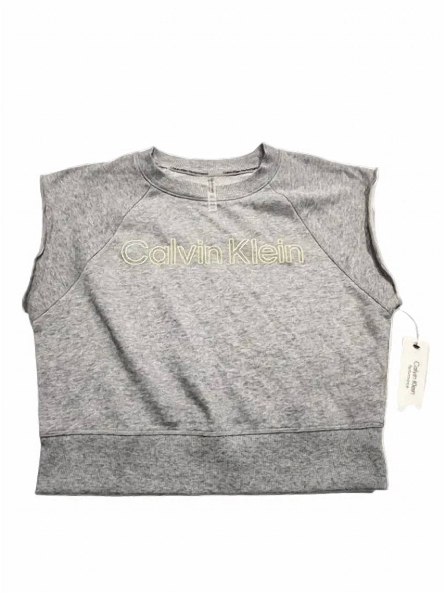 Calvin Klein - Sleeveless Puff-logo Cropped Top