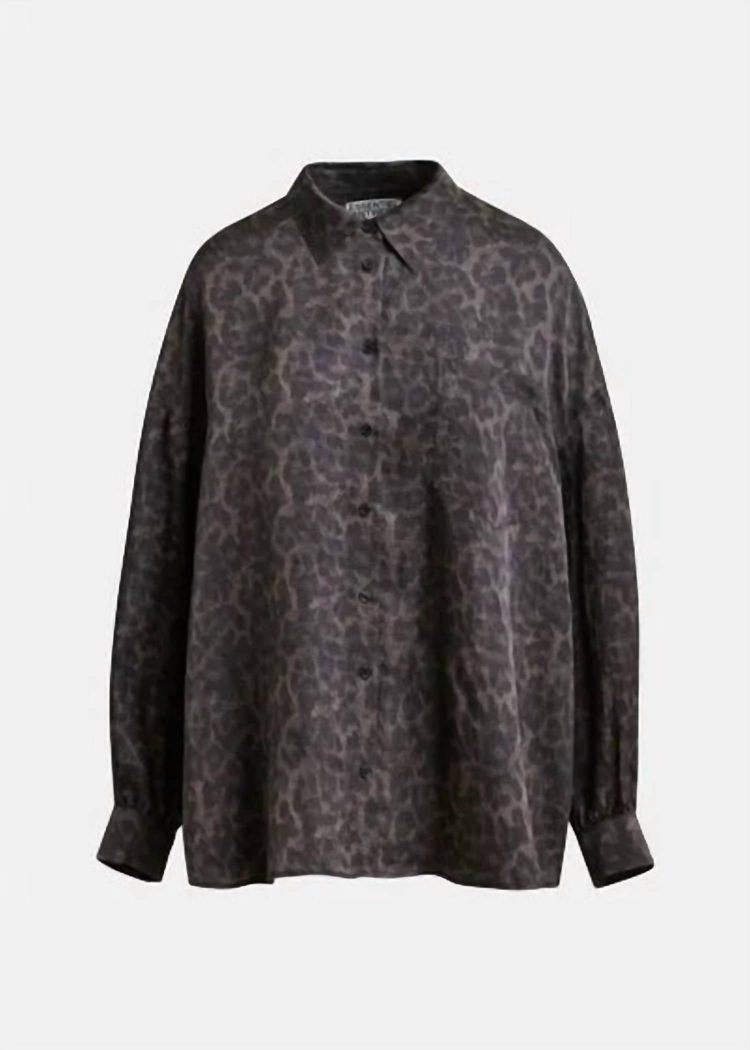 ESSENTIEL ANTWERP Ilorin Oversized Ruffle Shirt in black - women's shirt - view 7