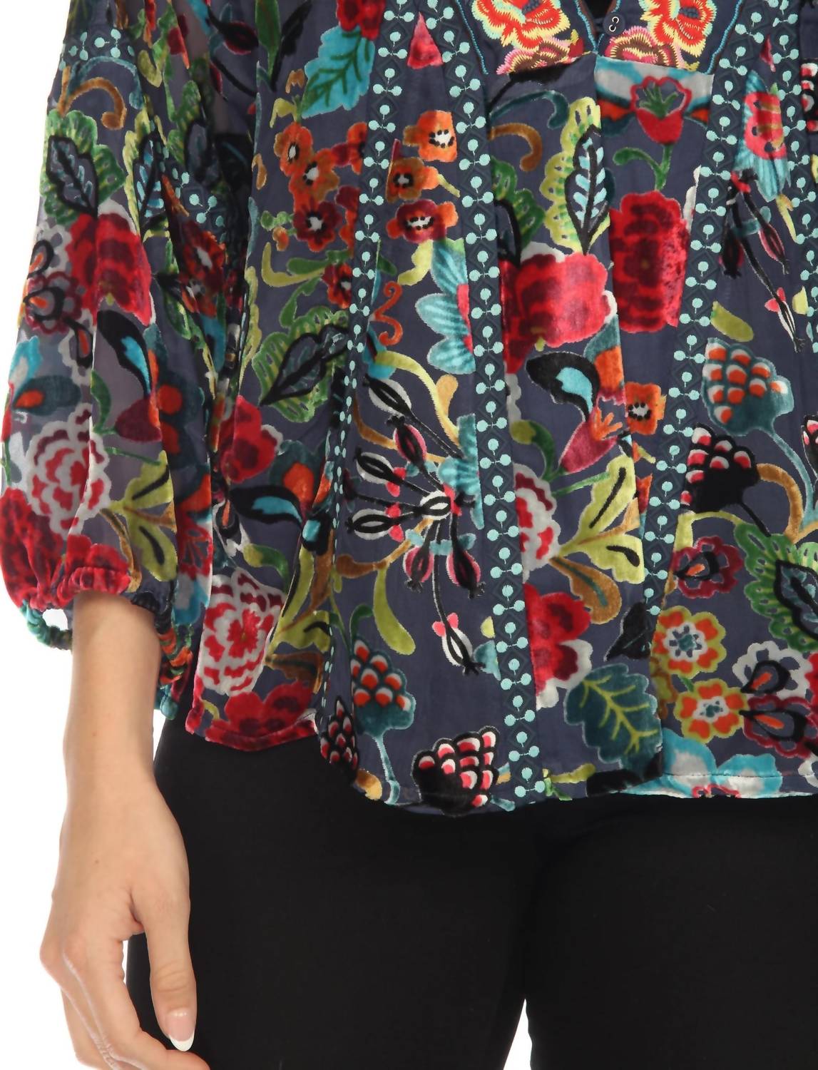 Johnny Was Minto Burnout Jacket in multi - women's jacket - alternate view