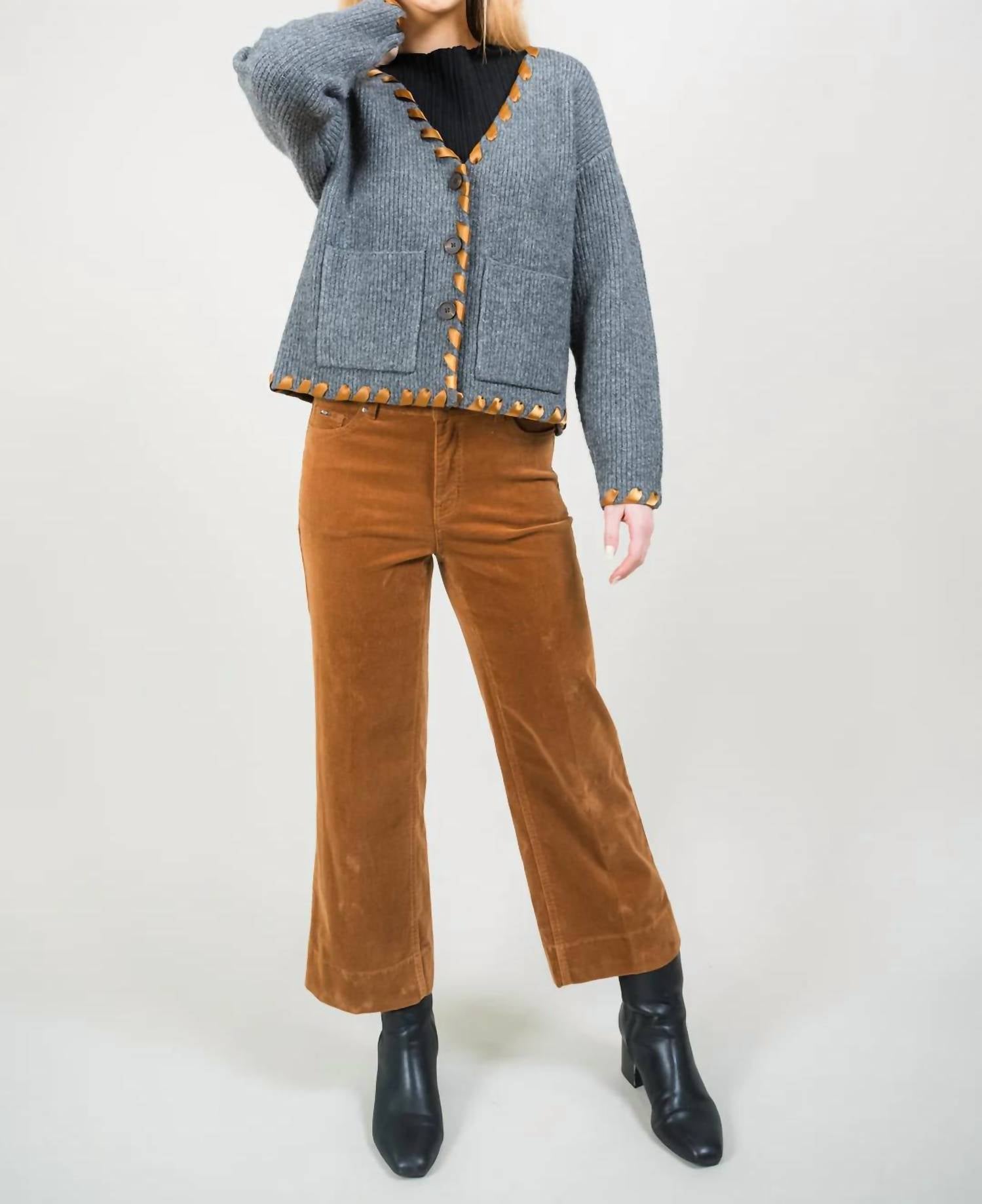 Lisette - Charlene Corduroy 26" Wide Crop Pant