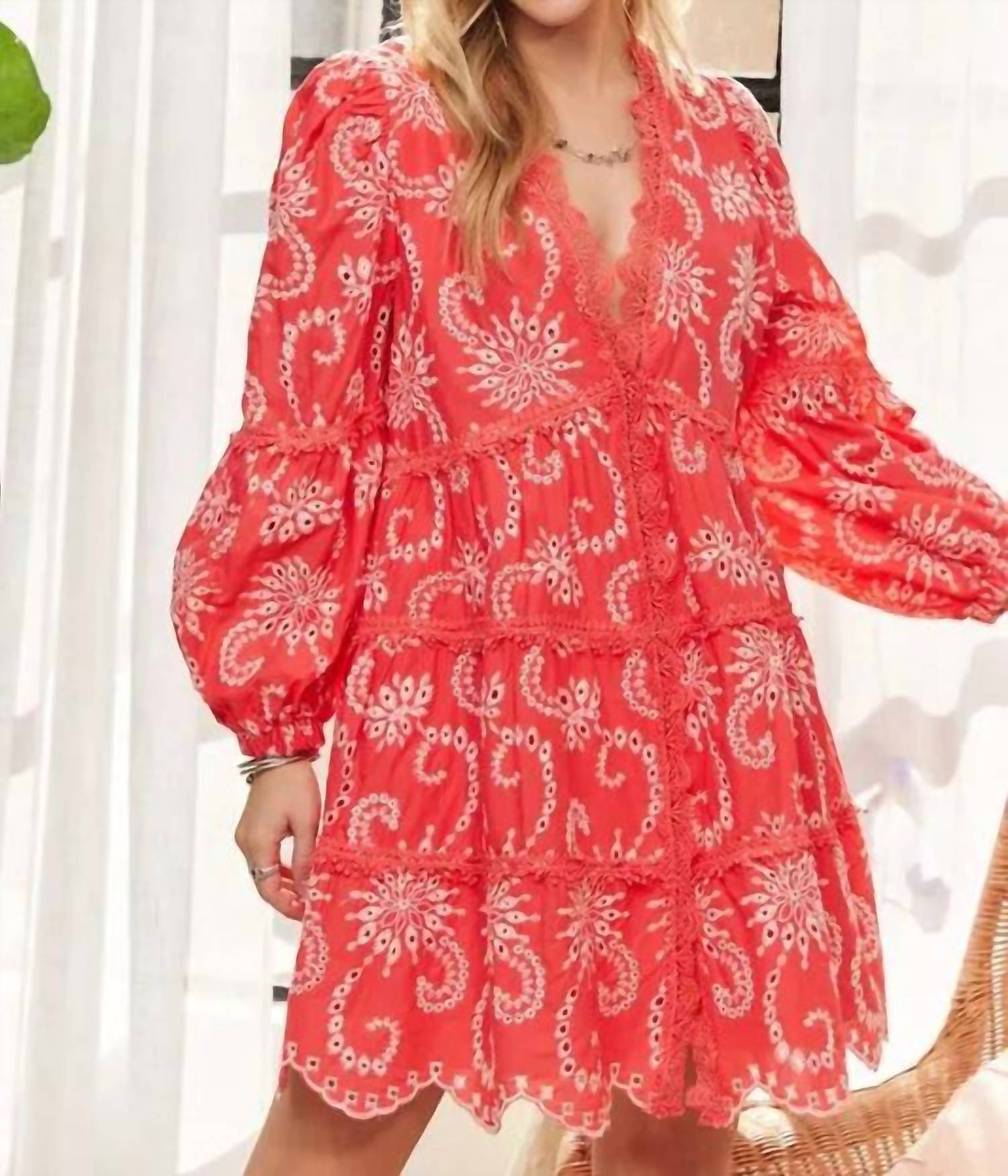 Adora - Puff Sleeve Floral Dress