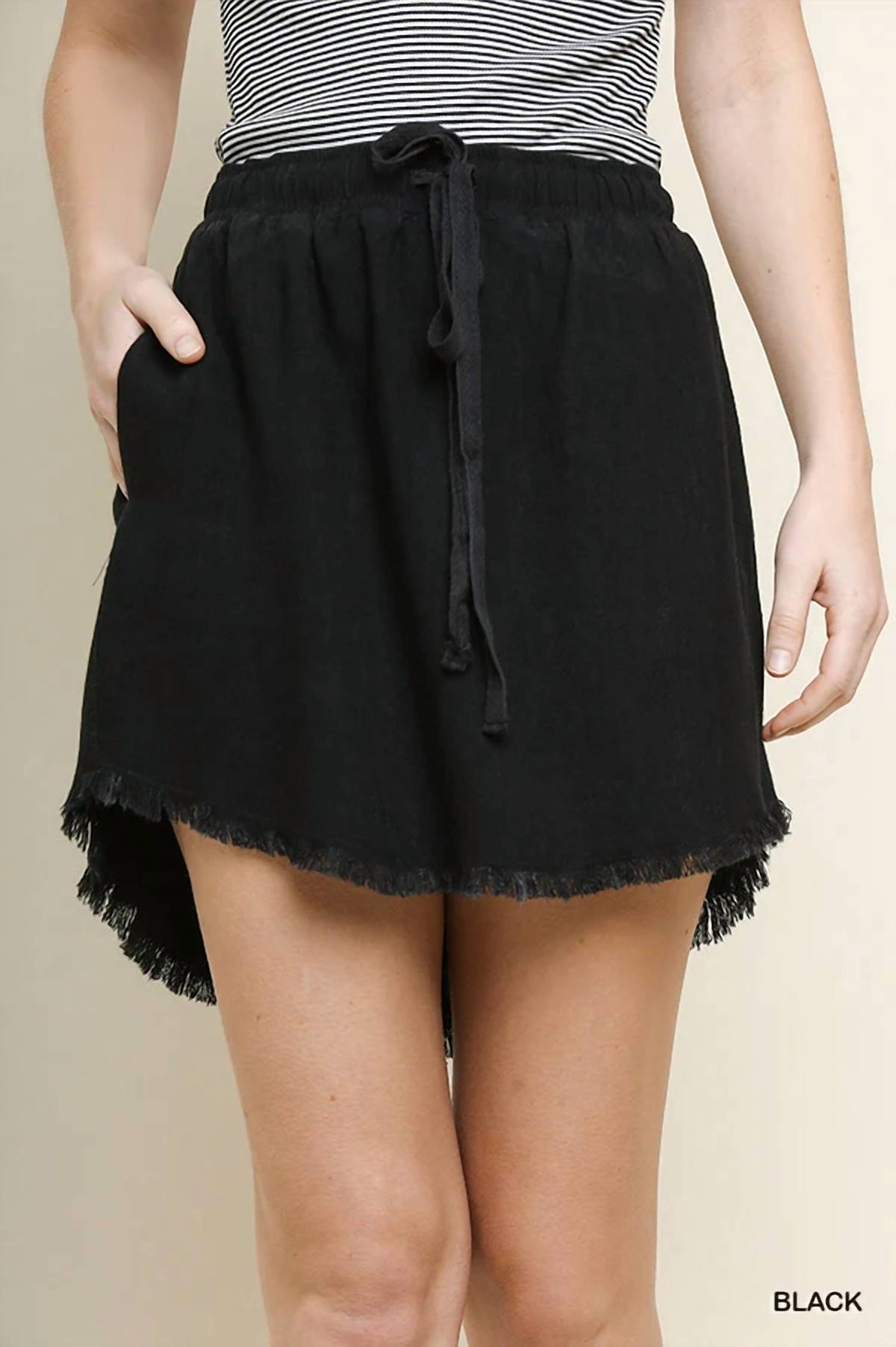 Umgee - Adela Hi Low Fringe Hem Skirt