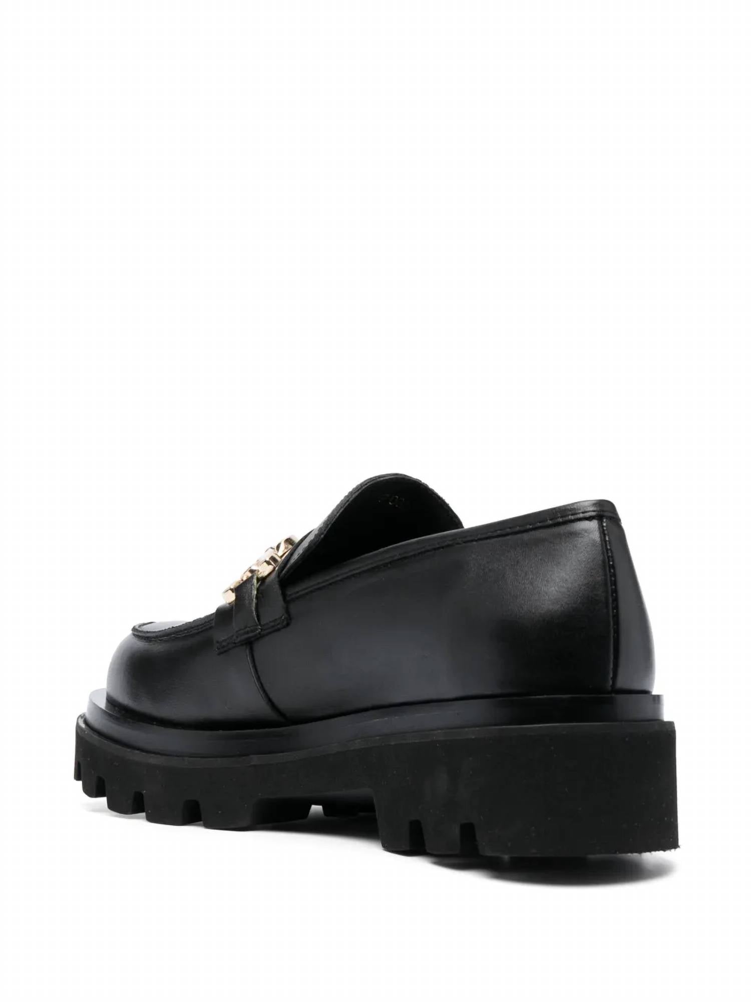 ALOHAS Women's Track Leather Loafers in black - women's flats - alternate view