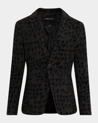 John Varvatos Kal Houndstooth Knit Blazer in charcoal - men's jacket - alternate view