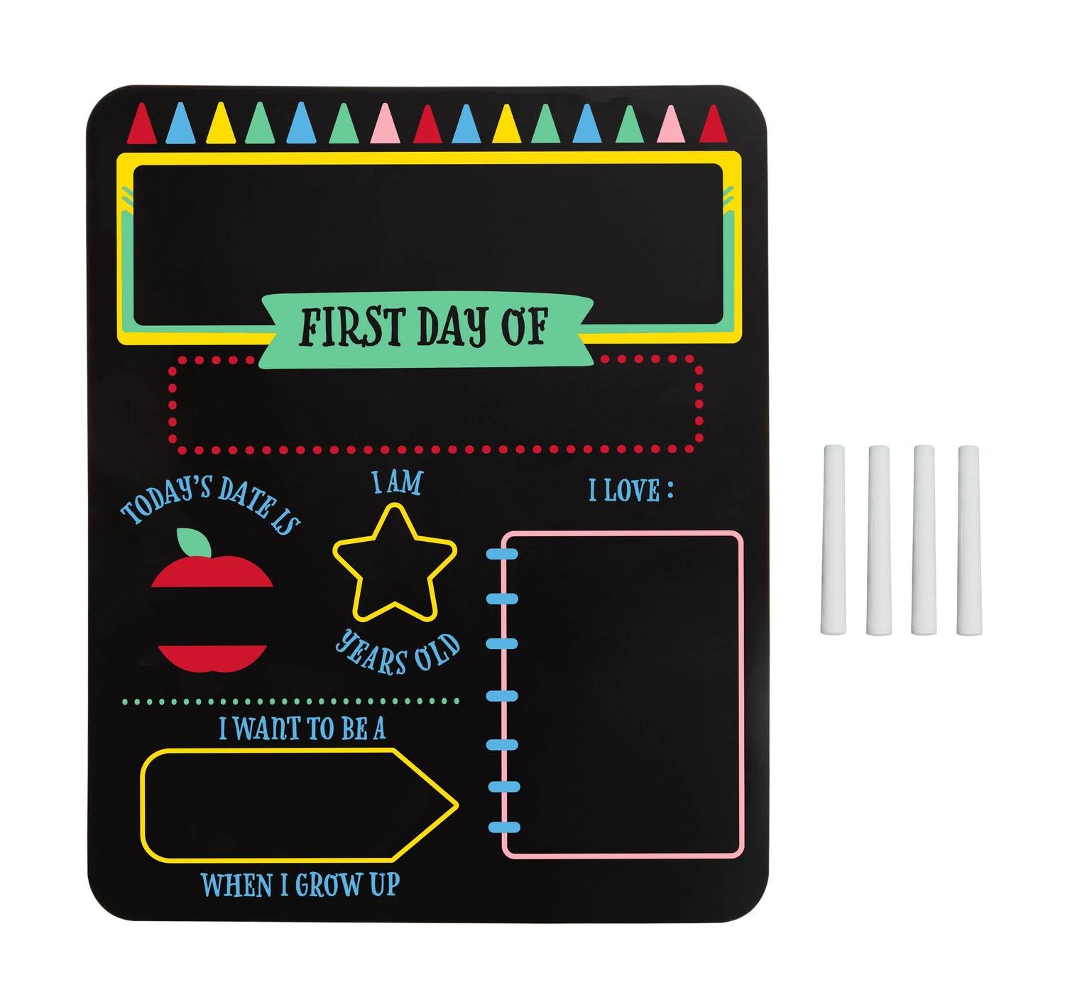 Pearhead - Kid's Double-sided First & Last Day Of School Chalkboard Sign