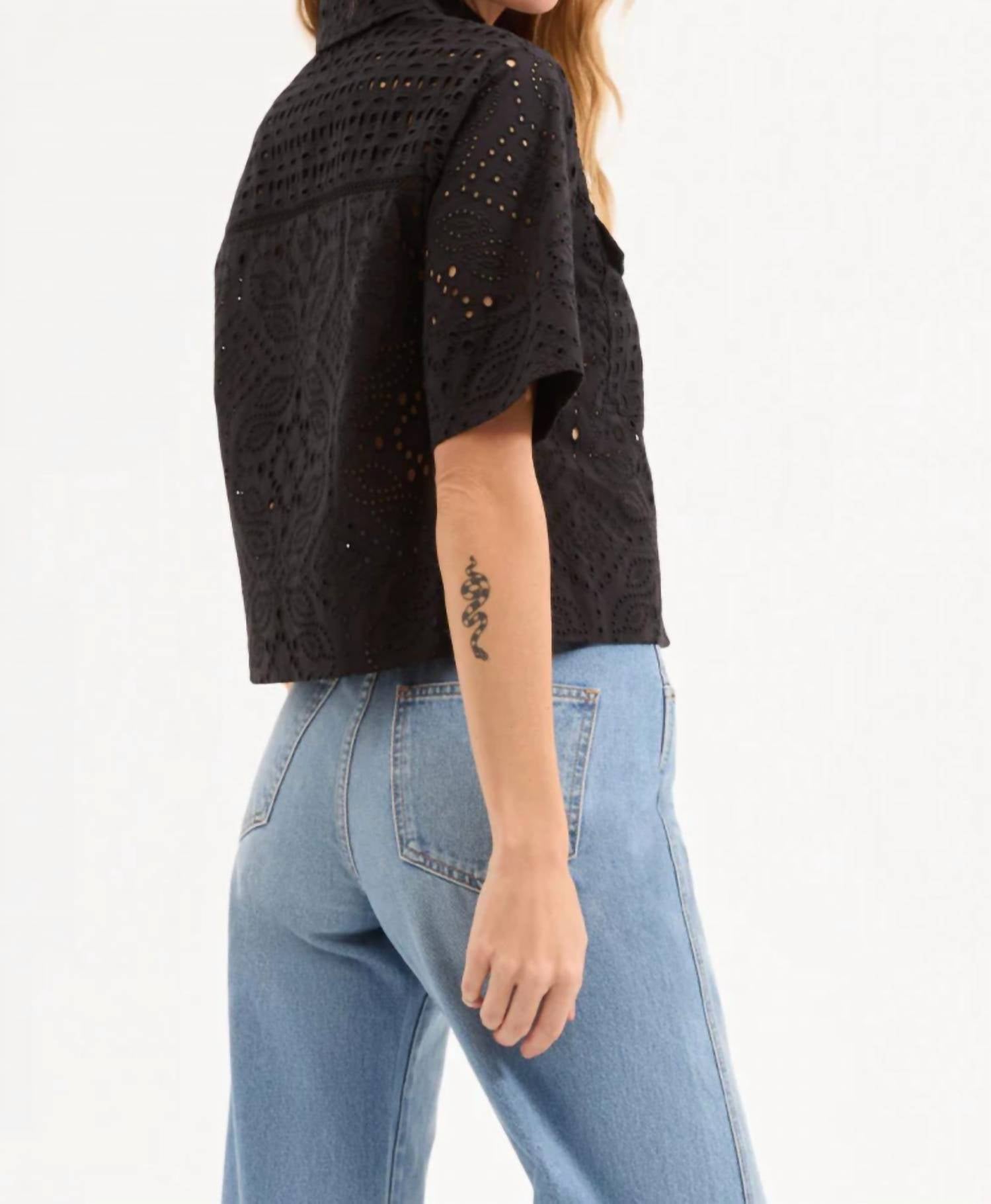 Veronica Beard - Spruce Eyelet Top