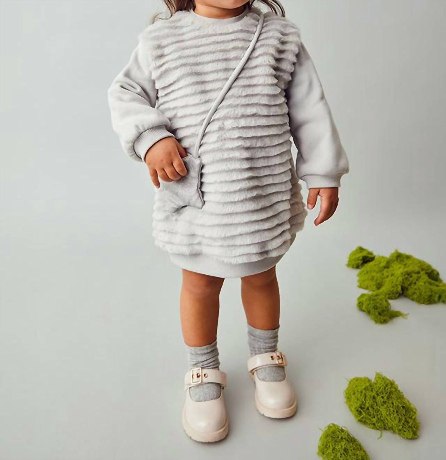 Mayoral Baby Dress With Purse in pearl - kids' dress