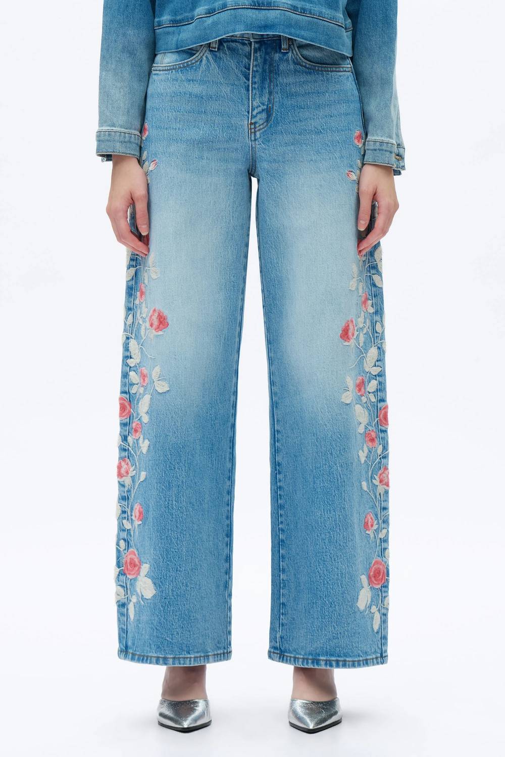 Bayeas - Tokio Embroidered Barrel Jeans