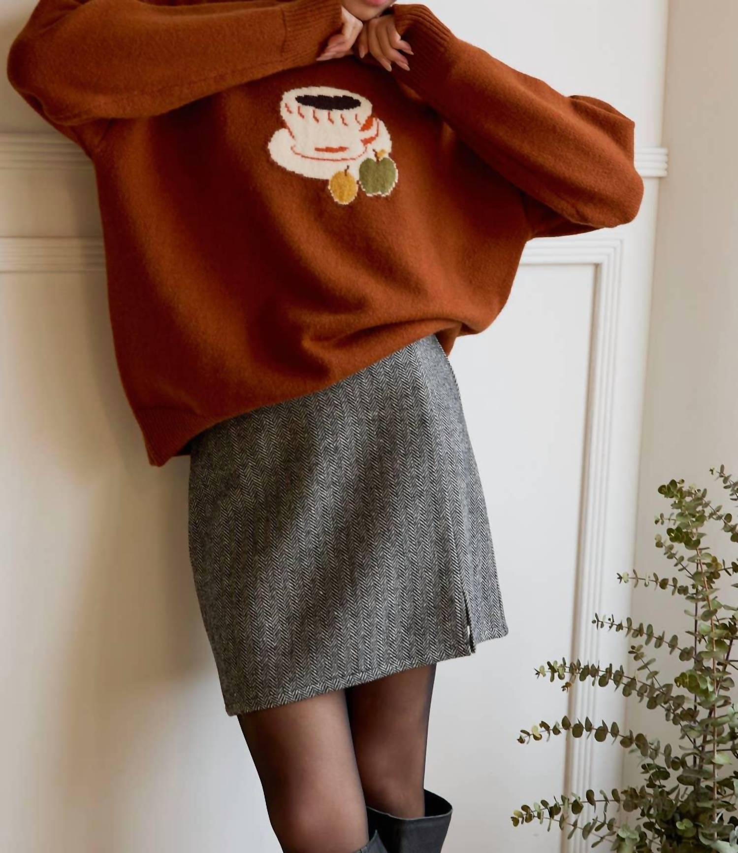 Le Lis - Let's Get Coffee Long-Sleeve Oversized Sweater