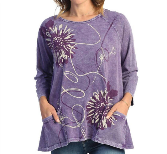 Jess & Jane - Carmen Mineral Washed Patch Pocket Cotton Top