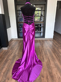 Ashleylauren - Women's Sleeveless Mermaid V-Neckline Dress