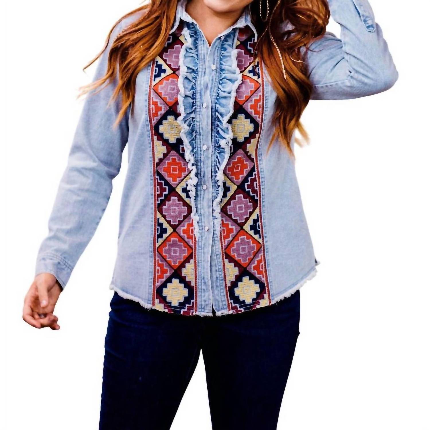 Layerz Clothing - Clyde Embroidered Denim Shirt