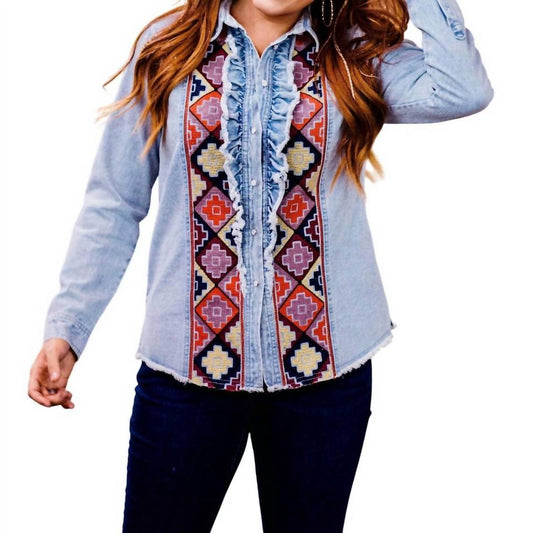 Layerz Clothing - Clyde Embroidered Denim Shirt