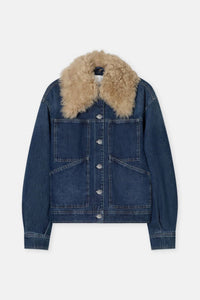 Closed - Denim Shearling Collar Jacket