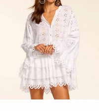 Ramy Brook - Roxanne Cotton Eyelet Coverup Mini Dress