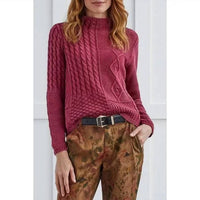 Tribal - Cable funnel neck sweater