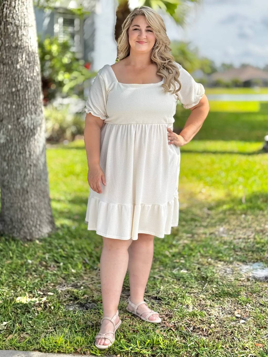 Simply Southern - Radiantly Ribbed Babydoll Midi Dress