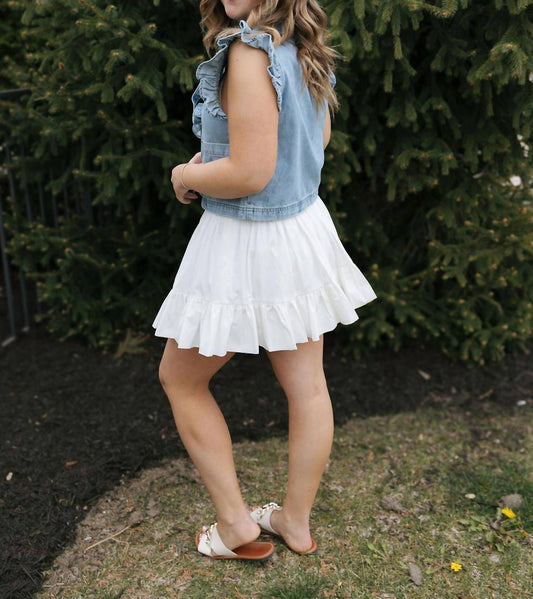 Le Lis - Mid Rise Bubble Hem Mini Skirt