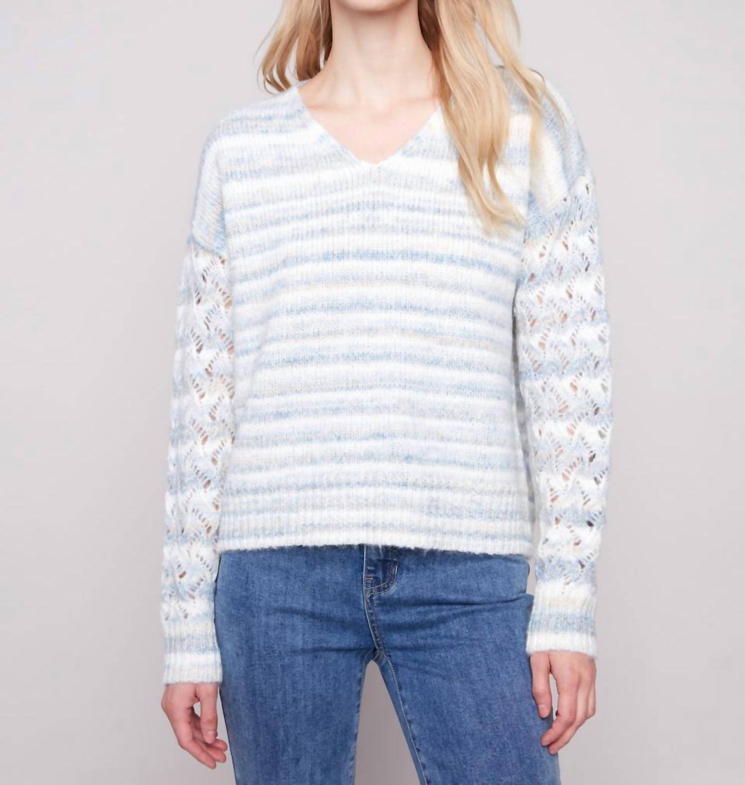 Charlie B - Space Dye V-neck Sweater