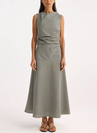 Rohe - Mini Check Cowl Neck Dress
