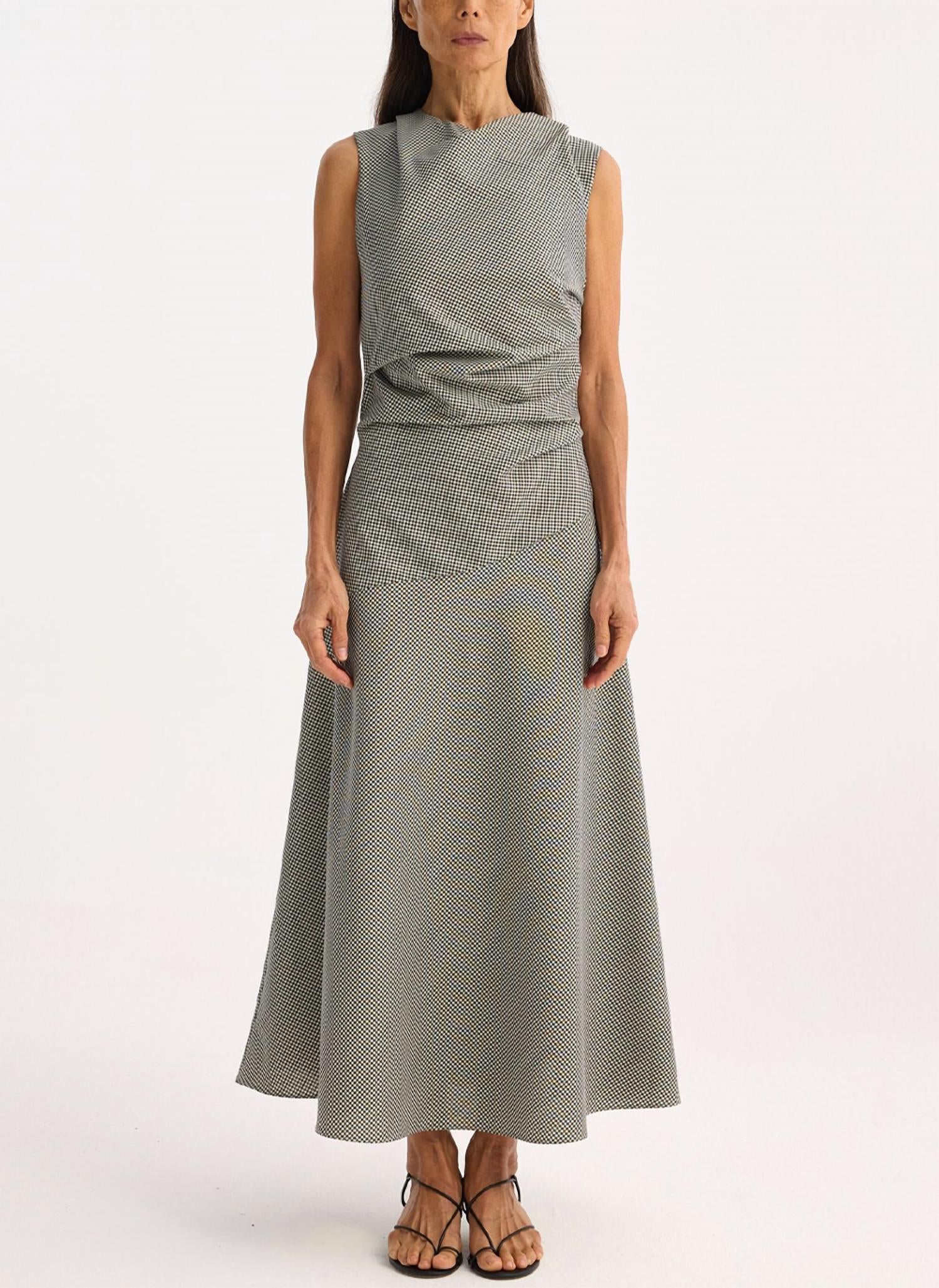 Rohe - Mini Check Cowl Neck Dress