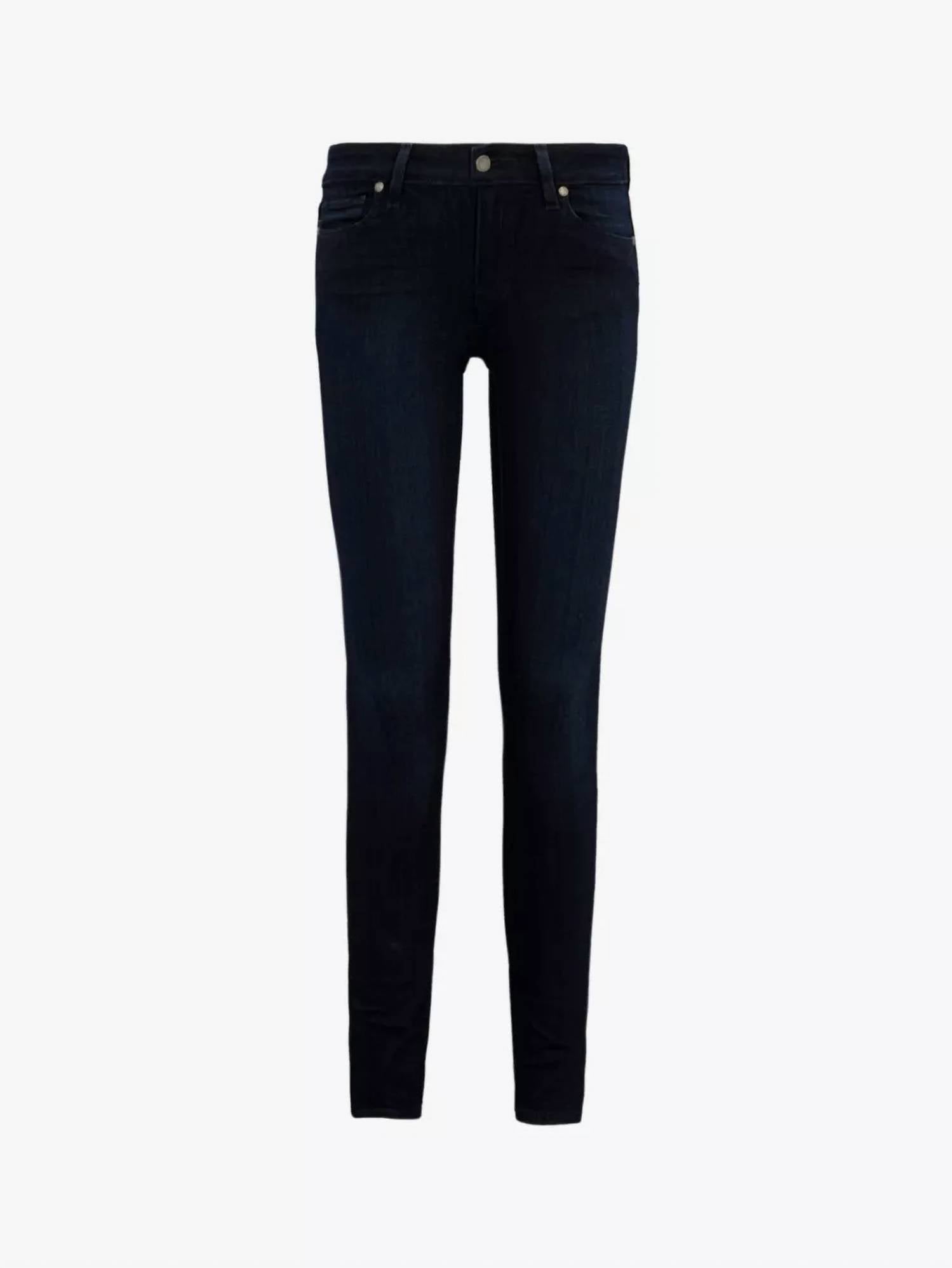 Paige Verdugo Ankle Mid Rise Ultra Skinny Jeans in black - women's jeans - view 5