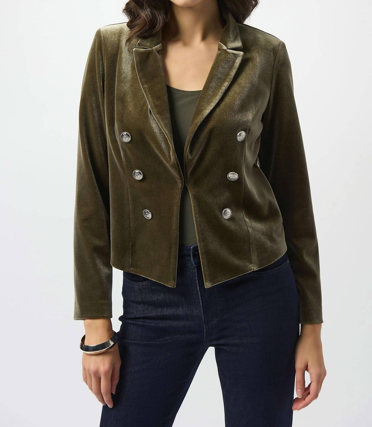 Joseph Ribkoff - Velvet Knit Fitted Blazer