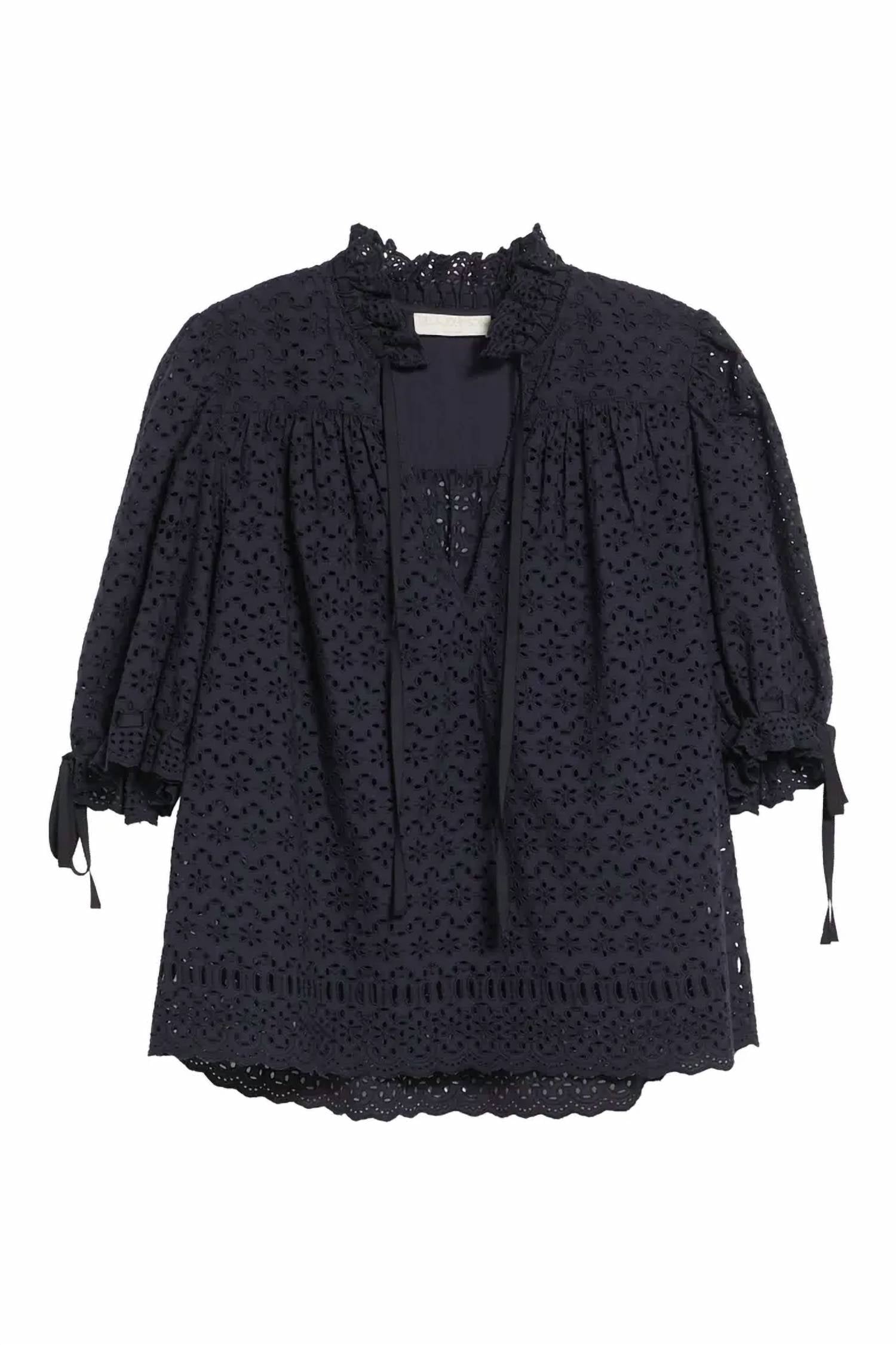 Ulla Johnson - Alouette Eyelet Puff Shoulder Top