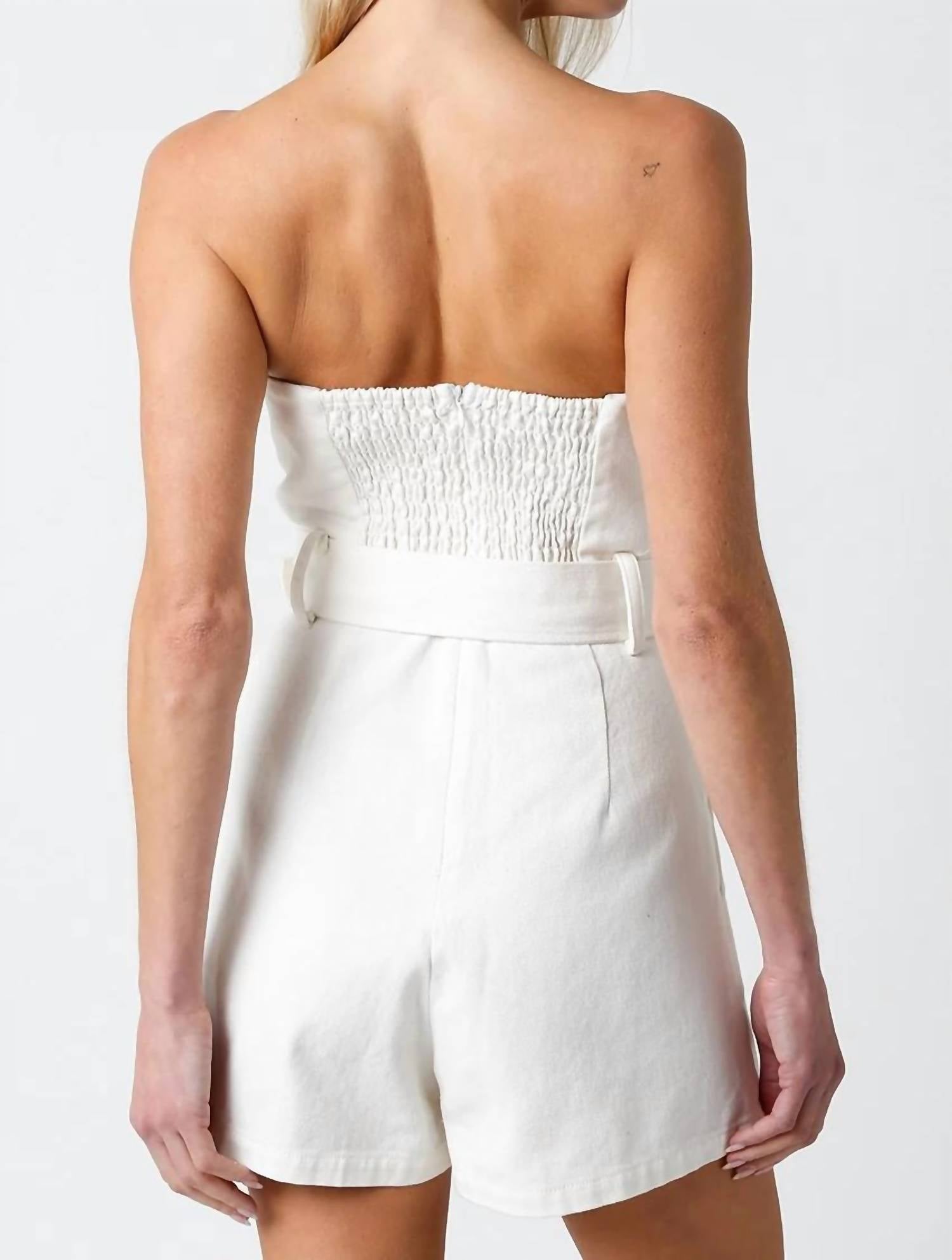 Olivaceous - Stella Strapless Romper