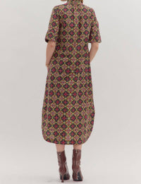 Entro - Roman Geometric Midi Dress