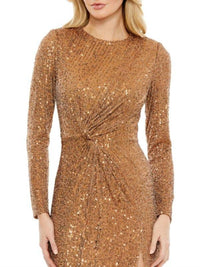 Ieena For Mac Duggal - Sequin Twist Gown