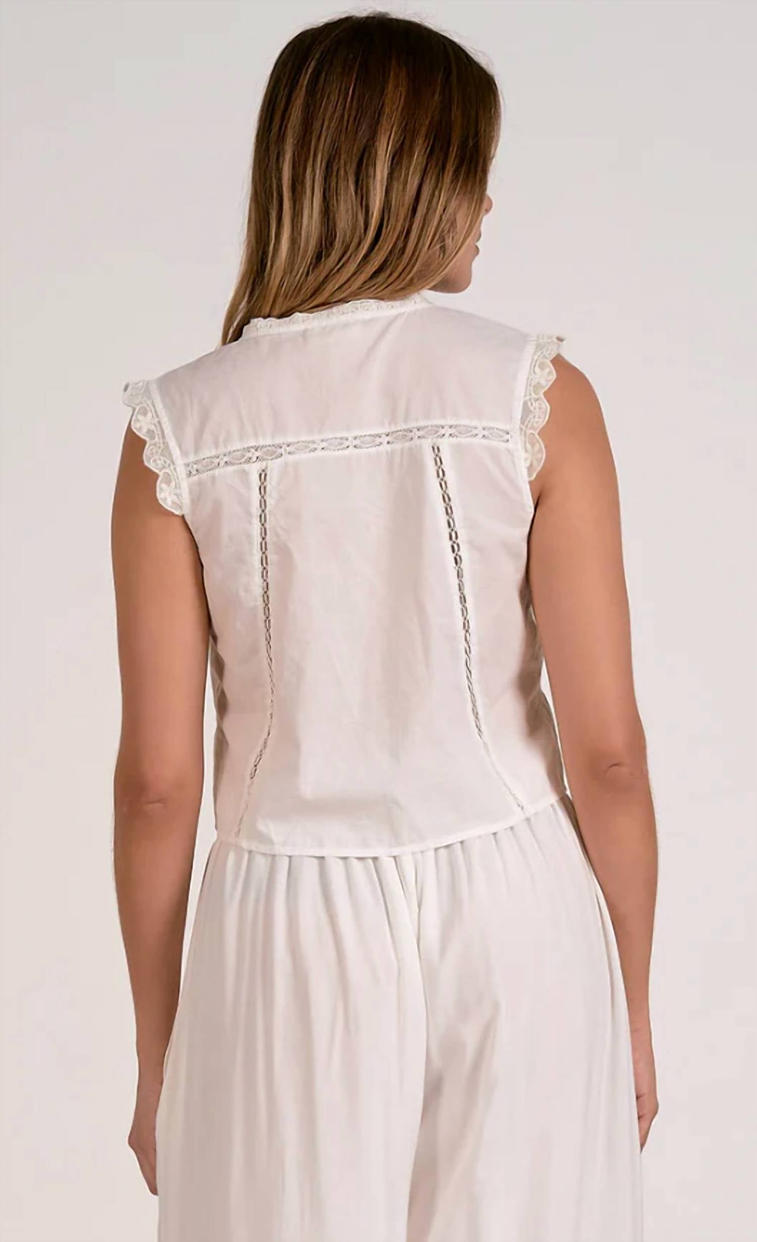 Elan - Eyelet Sleeveless Top