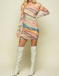Style Rack - Midnight Mirage Mesh Mini Dress