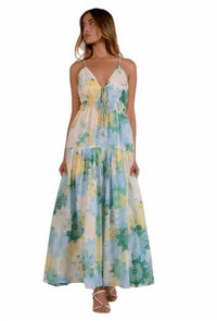 Elan - Printed Spaghetti Strap Maxi Dress